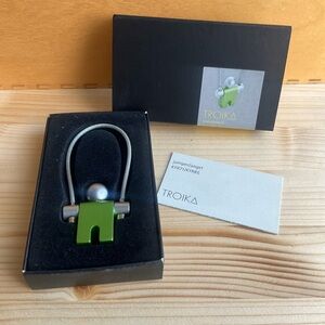 Troika Green Jumper Angel Keychain